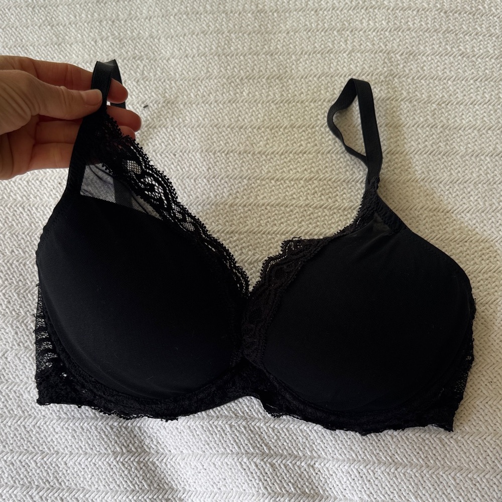 Natori 32DD black Lace-Trim Wireless Bra - Women Intimates & Sleepwear